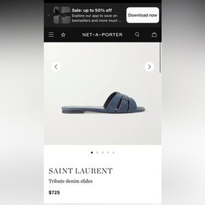 YSL Denim Tribute Sandal